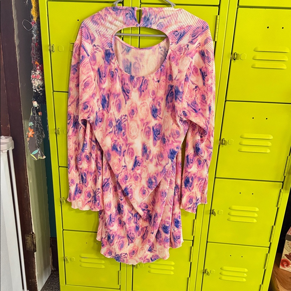 Bar III Pink and Purple Long Sleeve Dress - Picture 6 of 11